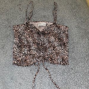 Urban Outfitters Leopard Print Crop Top